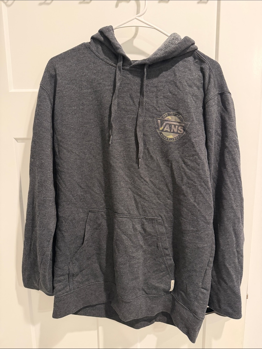 Vans Dark Gray Pullover Hoodie with Chest Logo